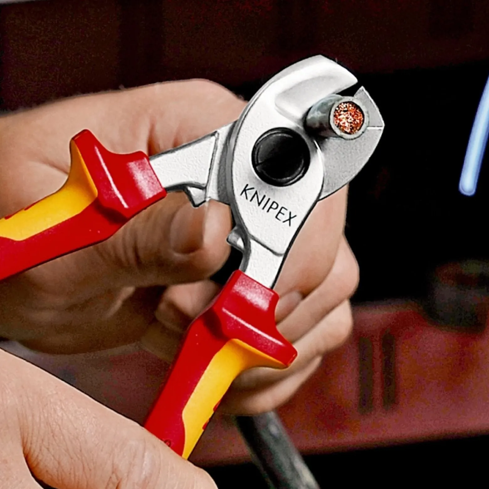 Knipex Kabelschere mit Befestigungsöse - 9516165T