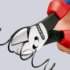 Knipex Kraftseitenschneider TwinForce® schwarz atramentiert, mit Mehrkomponenten-Hüllen 180 mm - 7372180BK