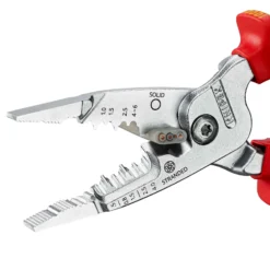 Knipex Multifunktions-Elektrikerzange metrisches Modell isoliert mit Mehrkomponenten-Hüllen VDE-geprüft verchromt 200 mm - 1376200ME