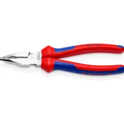 Knipex Spitz-Kombizange mit Mehrkomponenten-Hüllen verchromt 185 mm - 0825185