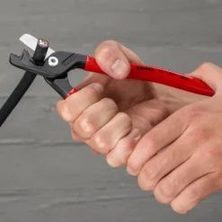 Knipex StepCut® XL Kabelscheren mit Stufenschnitt mit Kunststoff überzogen brüniert - 9511225