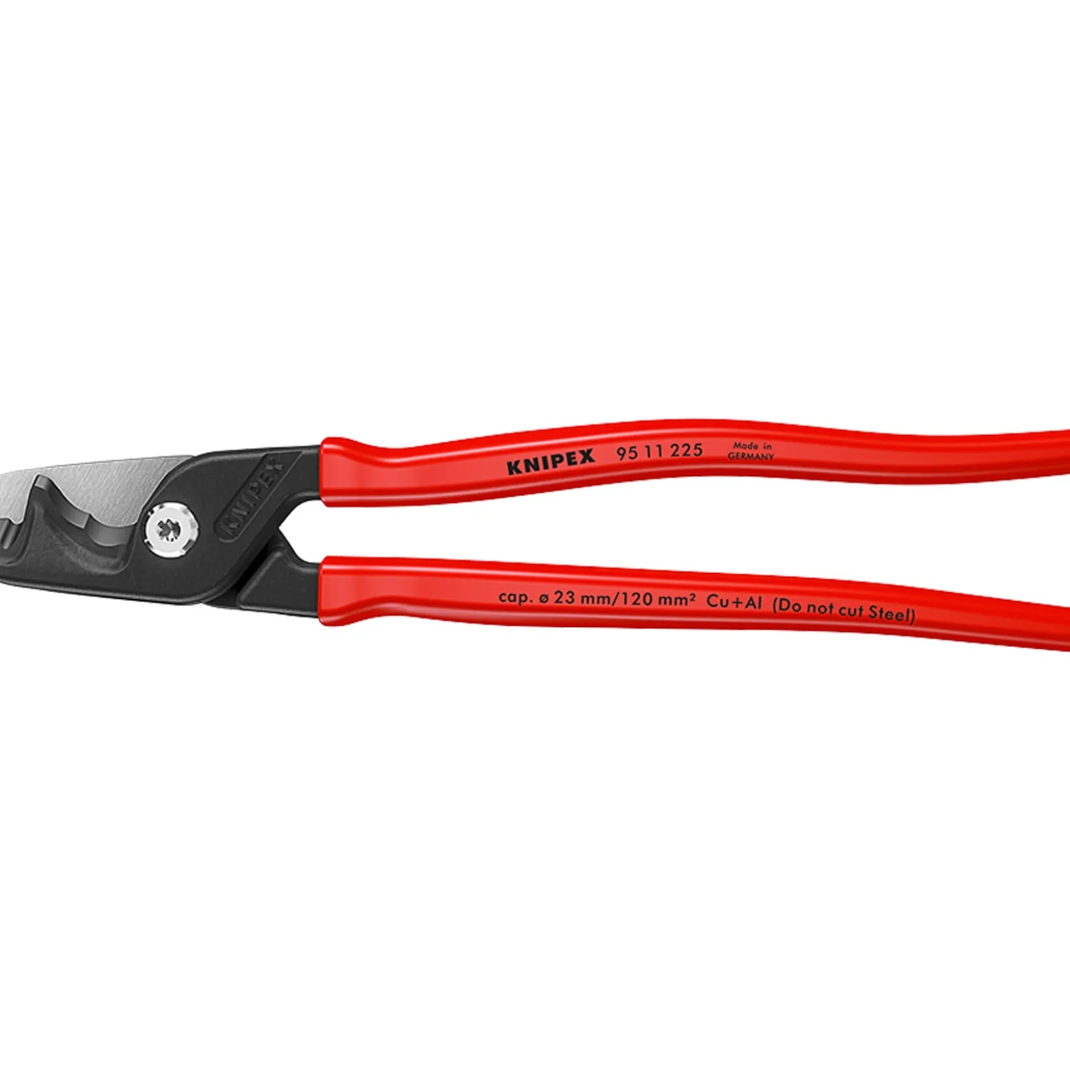 Knipex StepCut® XL Kabelscheren mit Stufenschnitt mit Kunststoff überzogen brüniert - 9511225