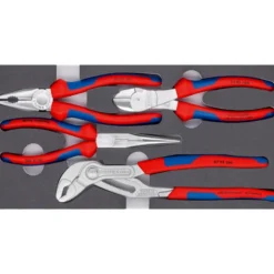 Knipex Zangen-Set Basic Chrom 4tlg. in Schaumstoffeinlage - 002001V17