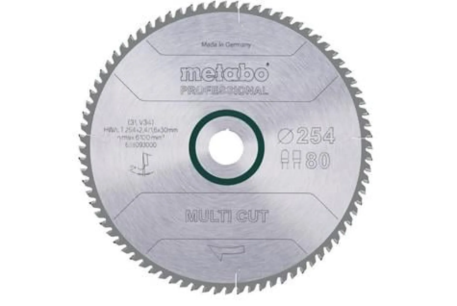 Kreissägeblatt multi cut professional HW/CT D254xB2,4x30mm 80Z. Flach-Trapezzahn