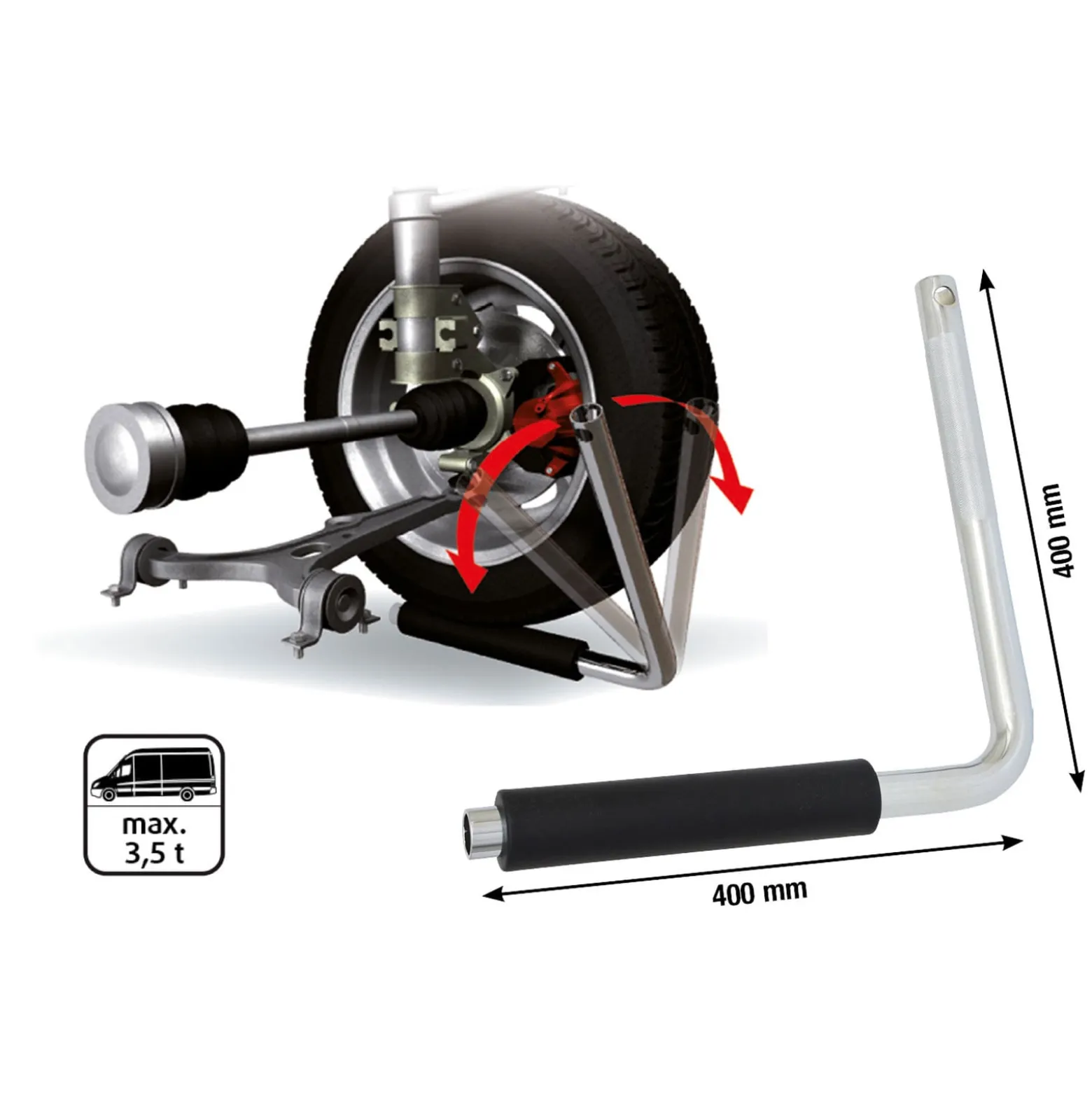 KS TOOLS Achsspielprüfer - 700.1465