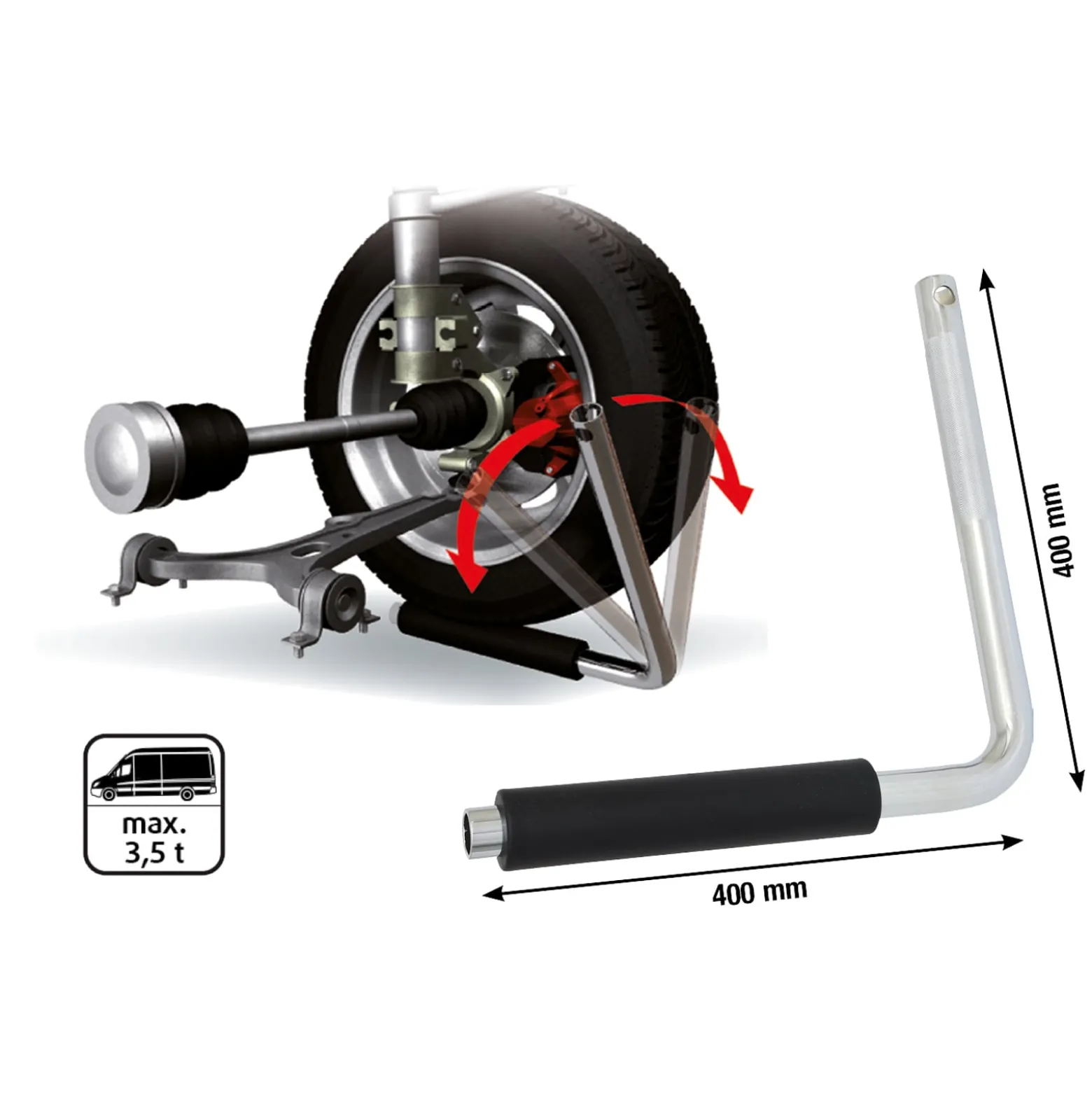 KS TOOLS Achsspielprüfer - 700.1465
