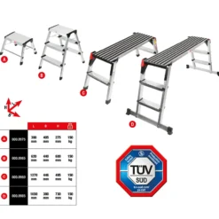 KS TOOLS Aluminium-Stufen-Stehleiter - 800.0965