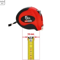 KS TOOLS Bandmaß mit Feststeller schwarz-rot 5m 19 mm - 300.0114