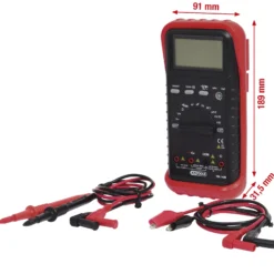 KS TOOLS Digital Multimeter inkl. Prüfspitzen und Krokodilklemmen - 150.1480