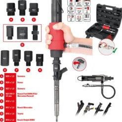 KS TOOLS Druckluft Injektoren-Auszieher-Satz 9tlg. - 152.1130