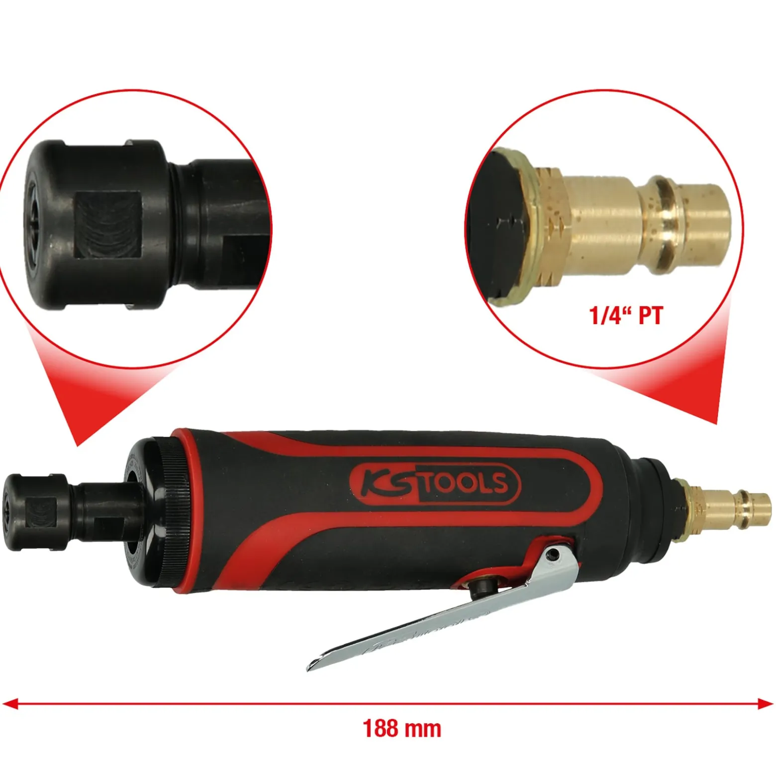 KS TOOLS Druckluft-Stabschleifer 23.000 U/min - 515.5410