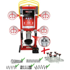 KS TOOLS Druckluft-Stand-Federspanner inkl. Adapterplatte - 500.8805