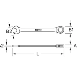 KS TOOLS DUO GEARplus Ringmaulschlüssel Maul-Ratschenfunktion 30 mm - 503.5228