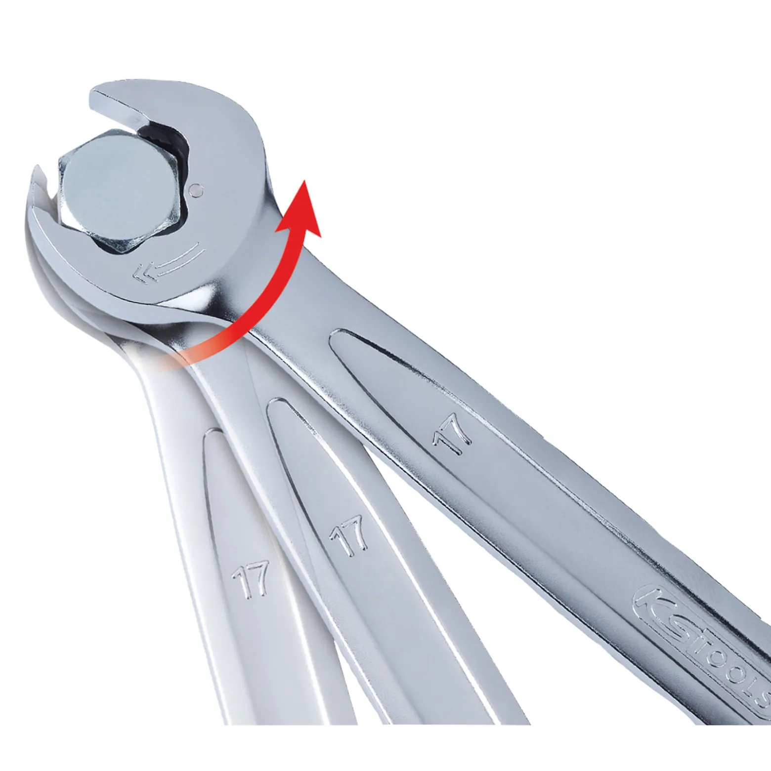 KS TOOLS DUO GEARplus Ringmaulschlüssel Maul-Ratschenfunktion 24 mm - 503.5224