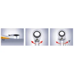 KS TOOLS DUO GEARplus Ringmaulschlüssel Maul-Ratschenfunktion 8 mm umschaltbar - 503.5908