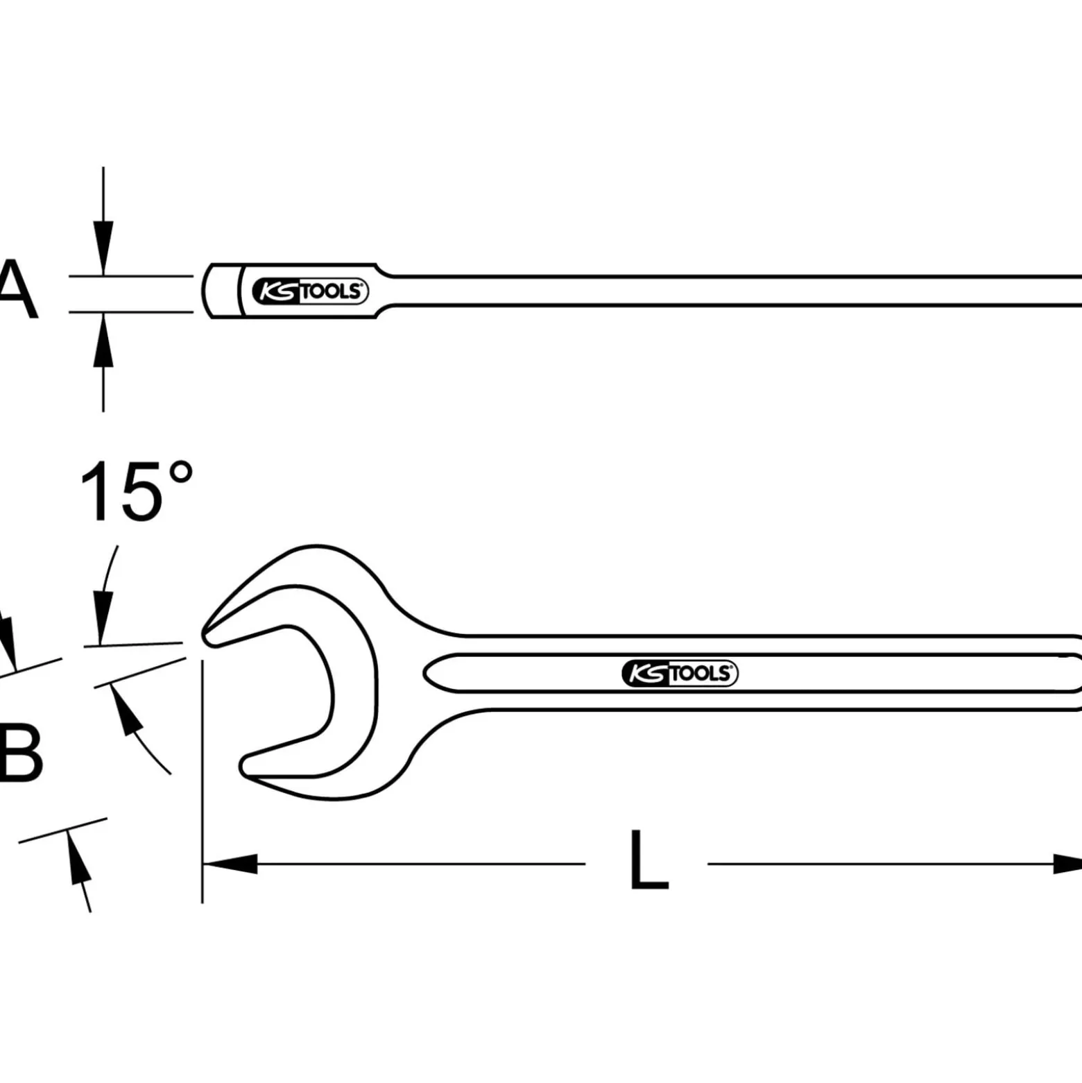 KS TOOLS Einmaul-Kraftschlüssel 42 mm - 517.0542