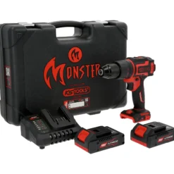 KS TOOLS eMONSTER Brushless-Akku-Schlag-Bohr-Schrauber-Satz 4tlg. - 515.6300