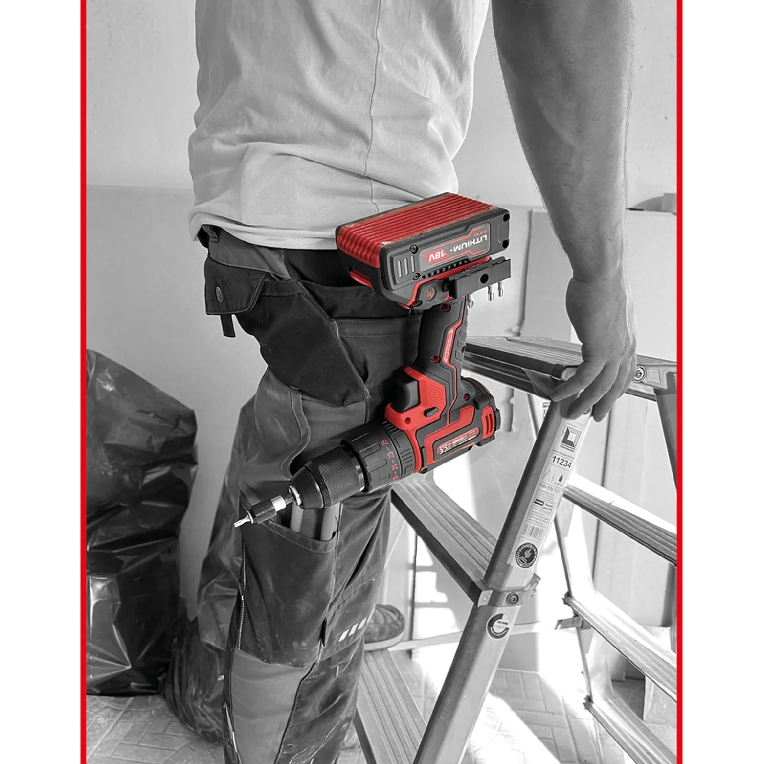 KS TOOLS eMONSTER Brushless-Akku-Schlag-Bohr-Schrauber-Satz 4tlg. - 515.6300