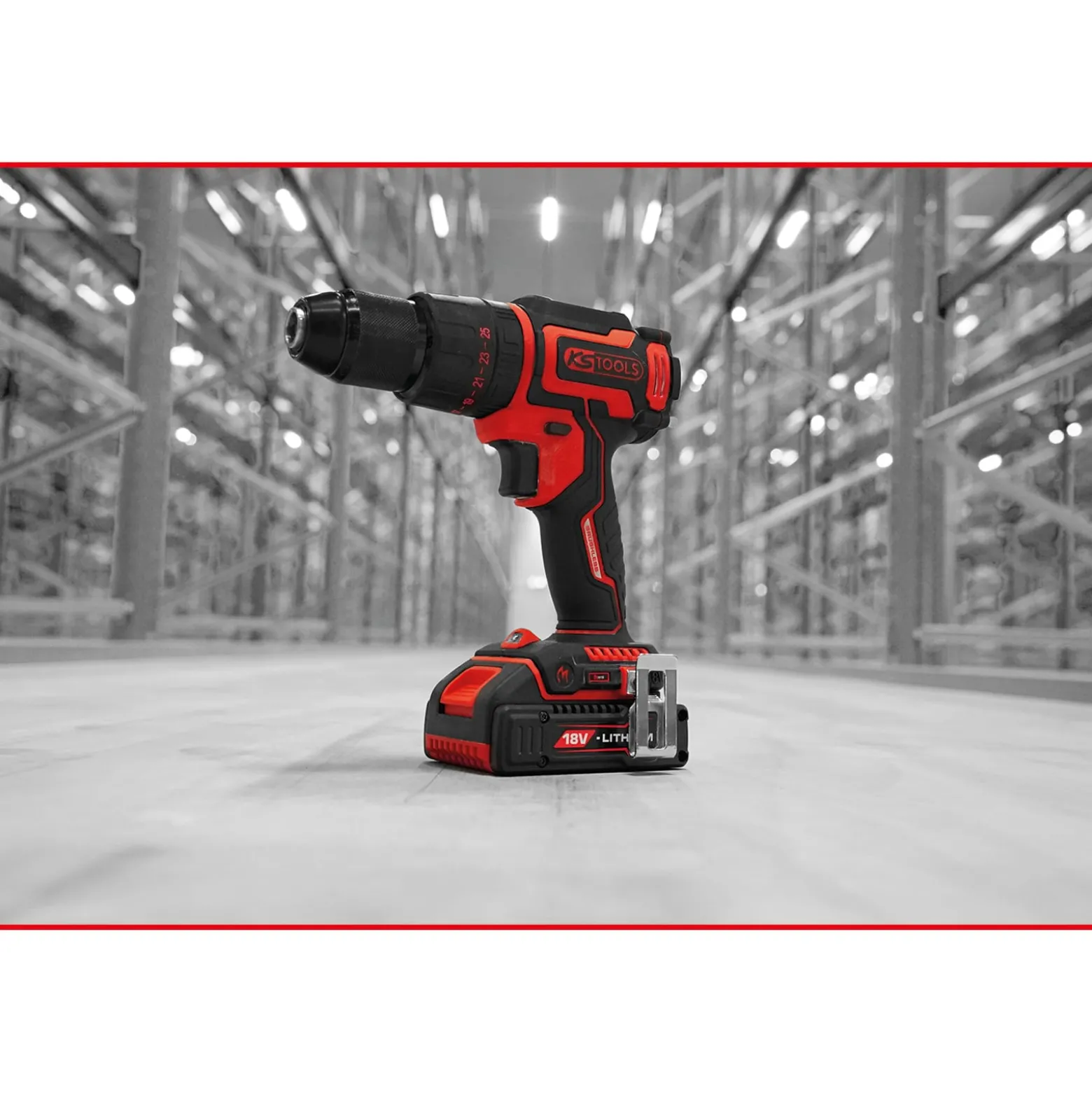 KS TOOLS eMONSTER Brushless-Akku-Schlag-Bohr-Schrauber-Satz 4tlg. - 515.6300