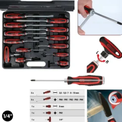KS TOOLS ERGOTORQUEmax Schlagkappen-Schraubendreher-Satz 13tlg. - 151.1150