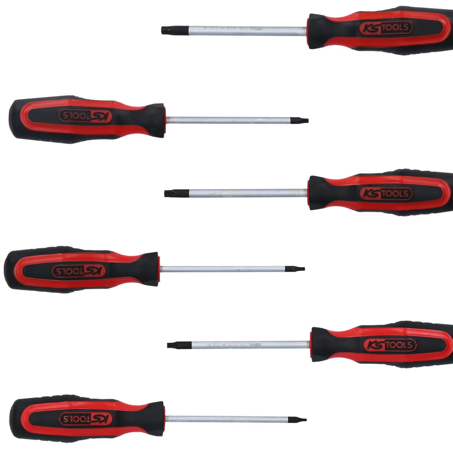 KS TOOLS ERGOTORQUEplus Schraubendreher-Satz 6tlg. Torx mit Bohrung - 159.0040