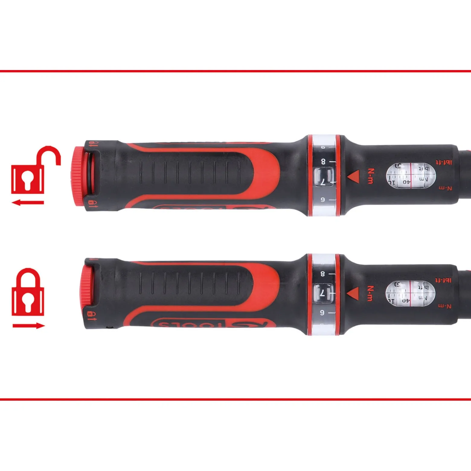 KS TOOLS 1/2" ERGOTORQUEprecision Ratschen-Drehmomentschlüssel 20 - 100 Nm - 516.1532
