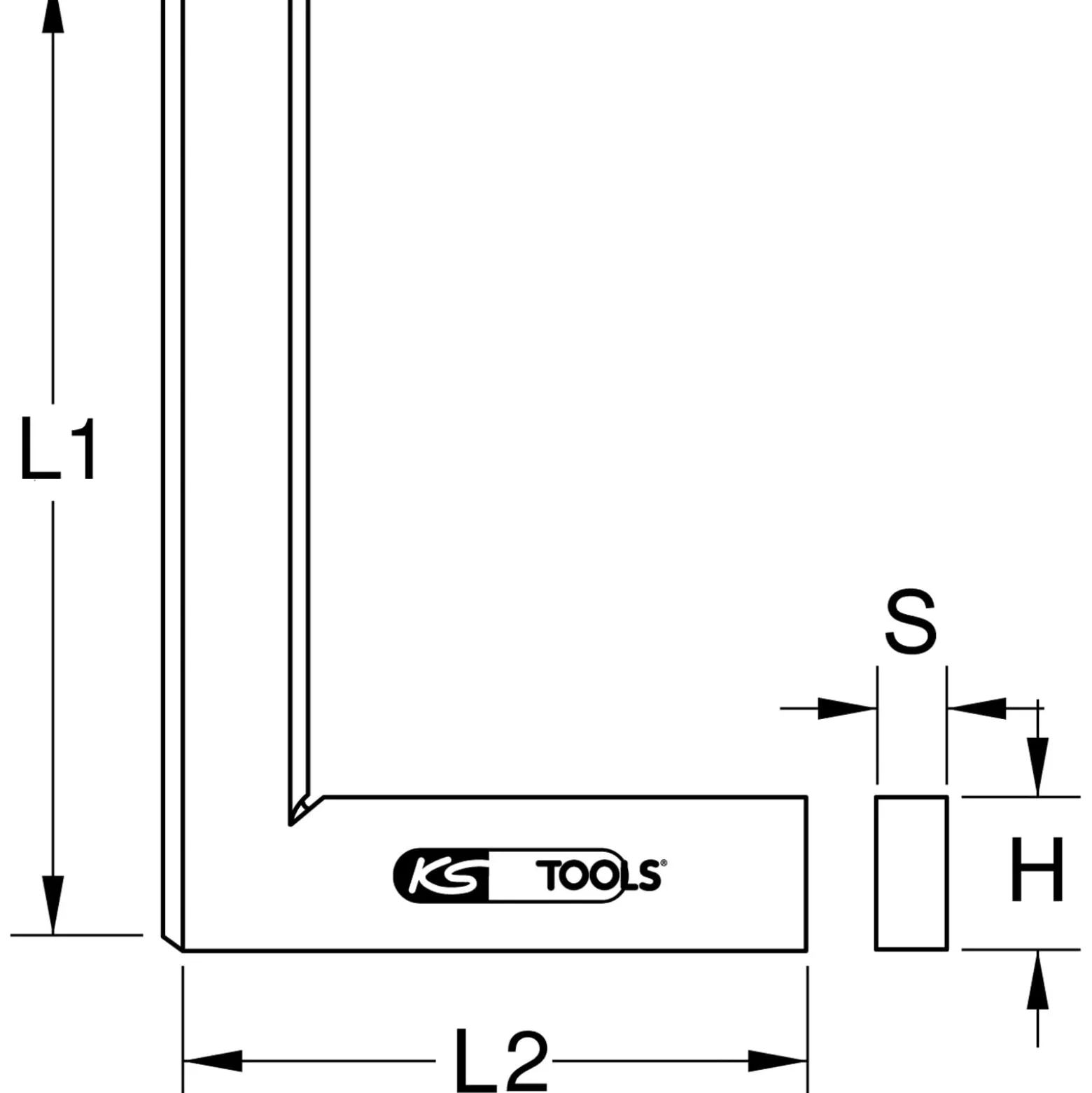 KS TOOLS Flachwinkel nach DIN 875/1 150 mm - 300.0201