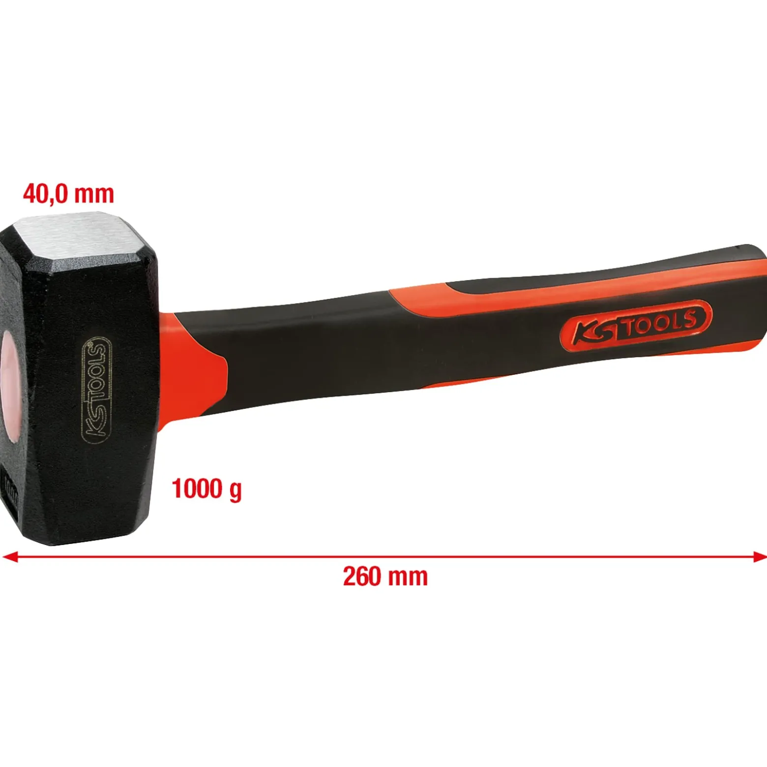 KS TOOLS Fäustel mit Fiberglasstiel 1000g - 142.5101