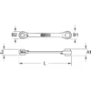 KS TOOLS GEARplus Mini-Bit-Umschalt-Ratschenringschlüssel 1/4" x 10 mm - 503.4678