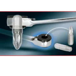KS TOOLS GEARplus Mini-Bit-Umschalt-Ratschenringschlüssel 1/4