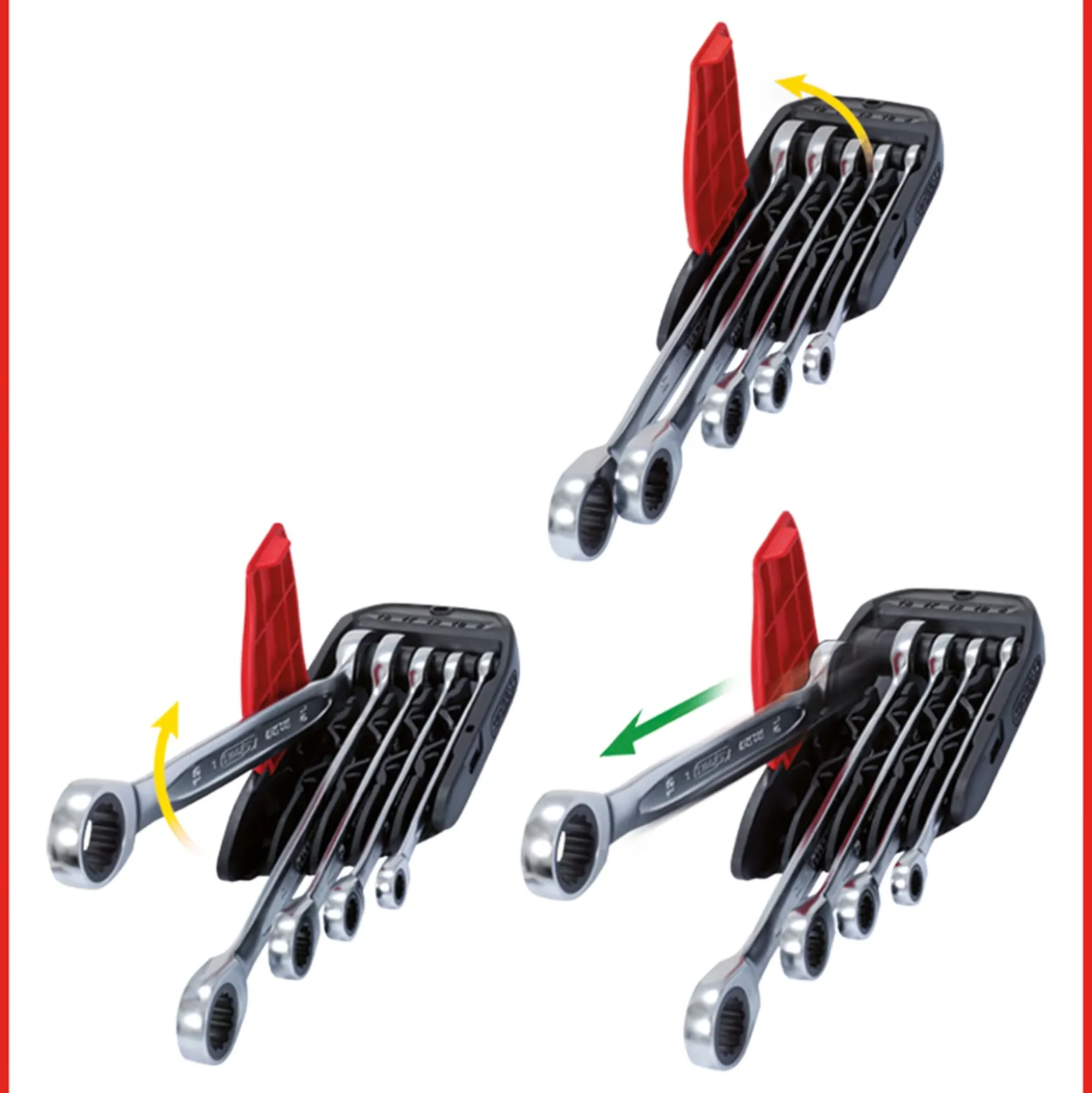 KS TOOLS GEARplus Ratschenringmaulschlüssel-Satz 5tlg. 8-19 mm - 503.4255