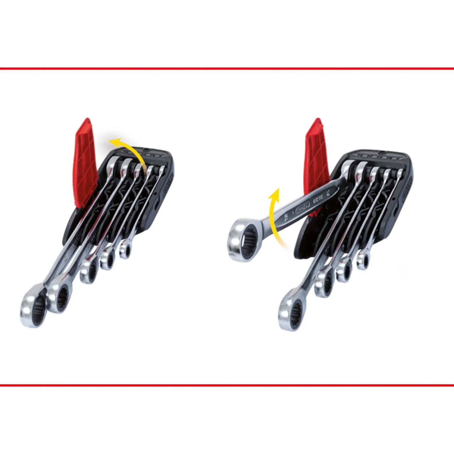 KS TOOLS GEARplus Ratschenringmaulschlüssel-Satz 5tlg. 8-19 mm - 503.4255