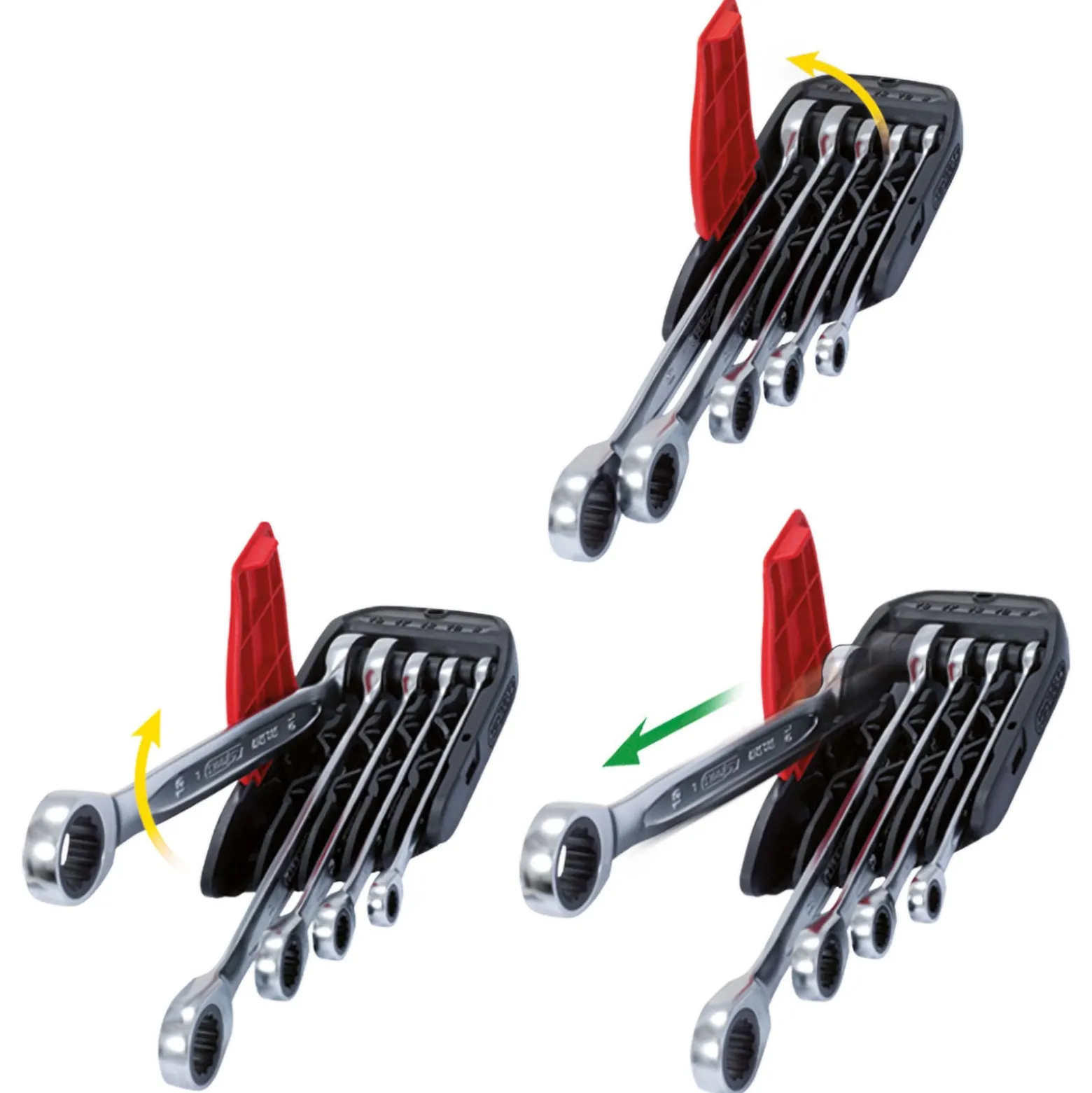 KS TOOLS GEARplus Ratschenringmaulschlüssel-Satz 5tlg. 8-19 mm - 503.4255