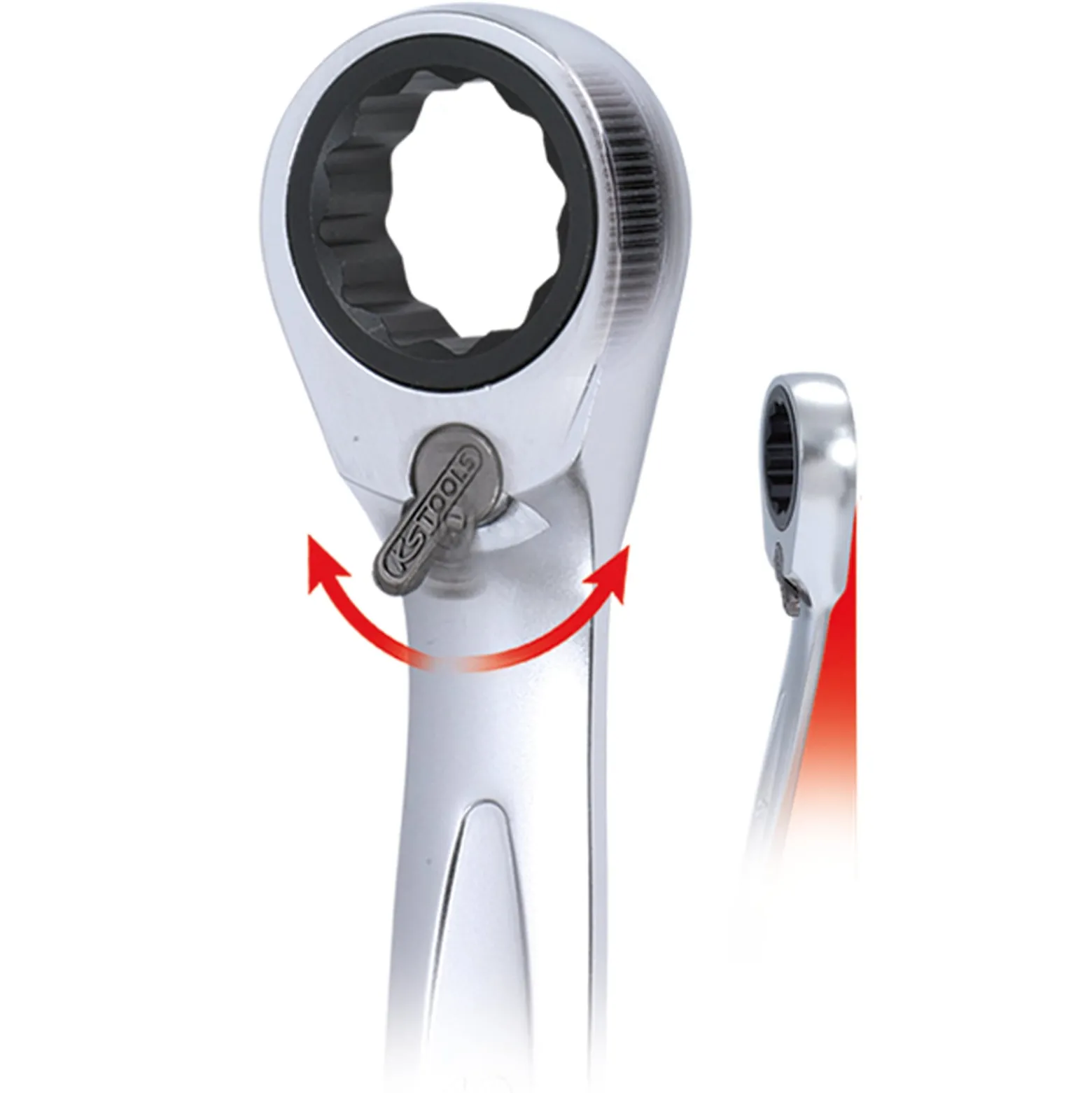 KS TOOLS GEARplus RINGSTOP-Ratschenringmaulschlüssel-Satz abgewinkelt 5tlg. - 503.4955