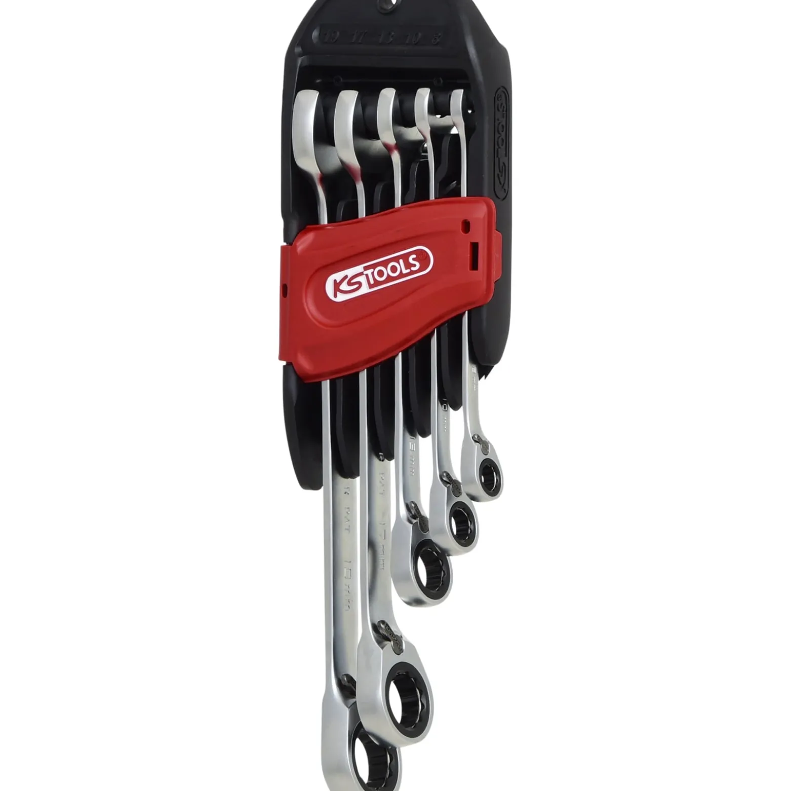 KS TOOLS GEARplus RINGSTOP-Ratschenringmaulschlüssel-Satz abgewinkelt 5tlg. - 503.4955