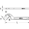 KS TOOLS Gelenk-Hakenschlüssel mit Nase 32-76 mm - 517.1303