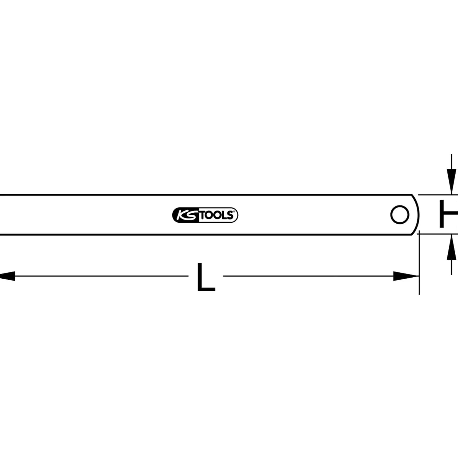 KS TOOLS Halbflexibler Stahlmaßstab 1500 mm - 300.0117