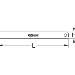 KS TOOLS Halbflexibler Stahlmaßstab 1500 mm - 300.0117