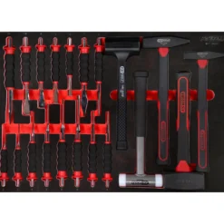 KS TOOLS Hammer- / und Meißel-Satz in Schaumstoffeinlage 20tlg. - 811.0020