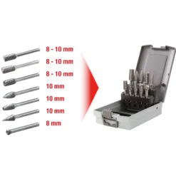KS TOOLS HM Frässtift-Satz Kunststoffkassette 10tlg. - 515.3220