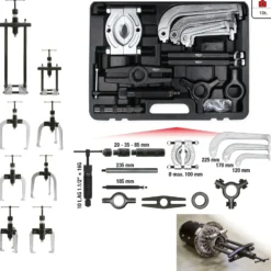 KS TOOLS Hydraulischer Abziehersatz 2-armig und 3-armig 22tlg. - 700.1200