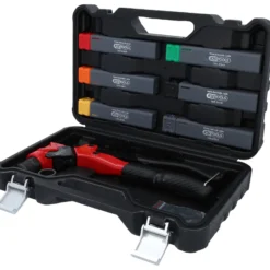 KS TOOLS 3 in 1 Handnietzangen-Satz, drehbar, 12-tlg. - 150.9820