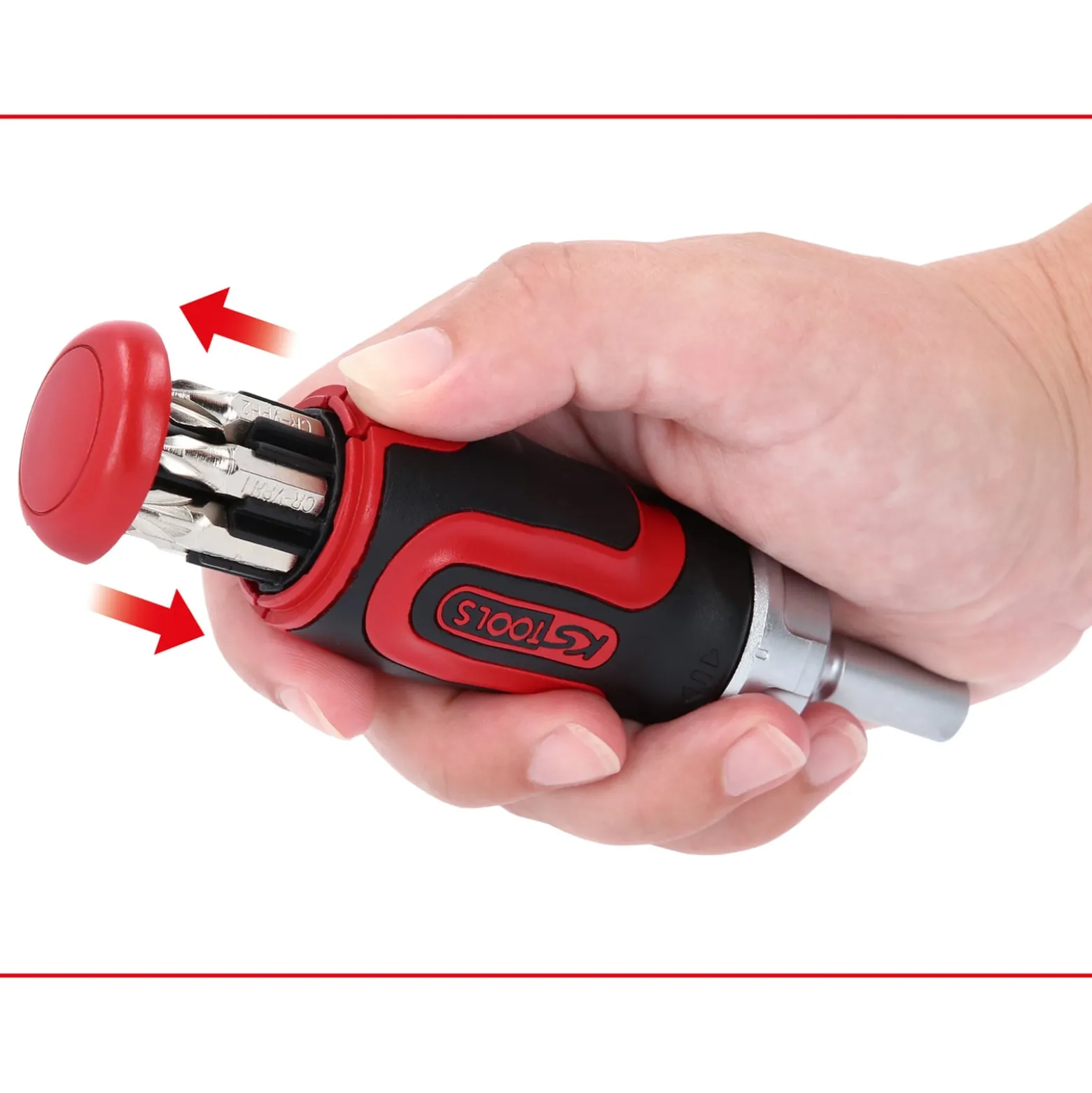 KS TOOLS 1/4" 6 in 1 Mini-Ratschen-Schraubendreher - 159.2025