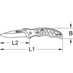 KS TOOLS Klappmesser mit Arretierung 34 mm - 907.2225