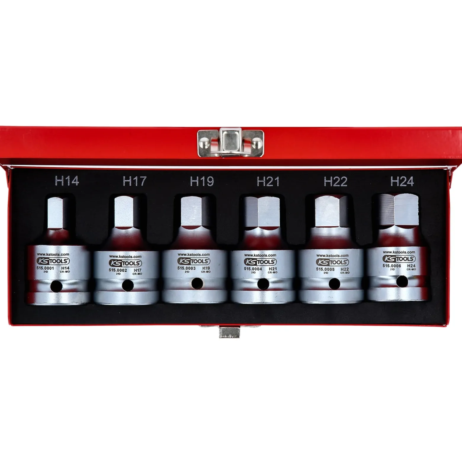 KS TOOLS 3/4" Kraft-Bit-Stecknuss-Satz 6tlg. 14-24 mm - 515.0000