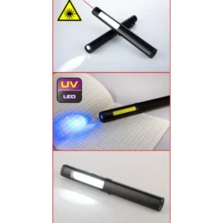 KS TOOLS LED COB Stripe Inspektionslampe 350 Lumen mit UV-Spot LED und Laserpointer - 150.4400