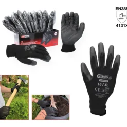 KS TOOLS Mikro-Feinstrickhandschuhe schwarz 10 12 Paar - 310.0475
