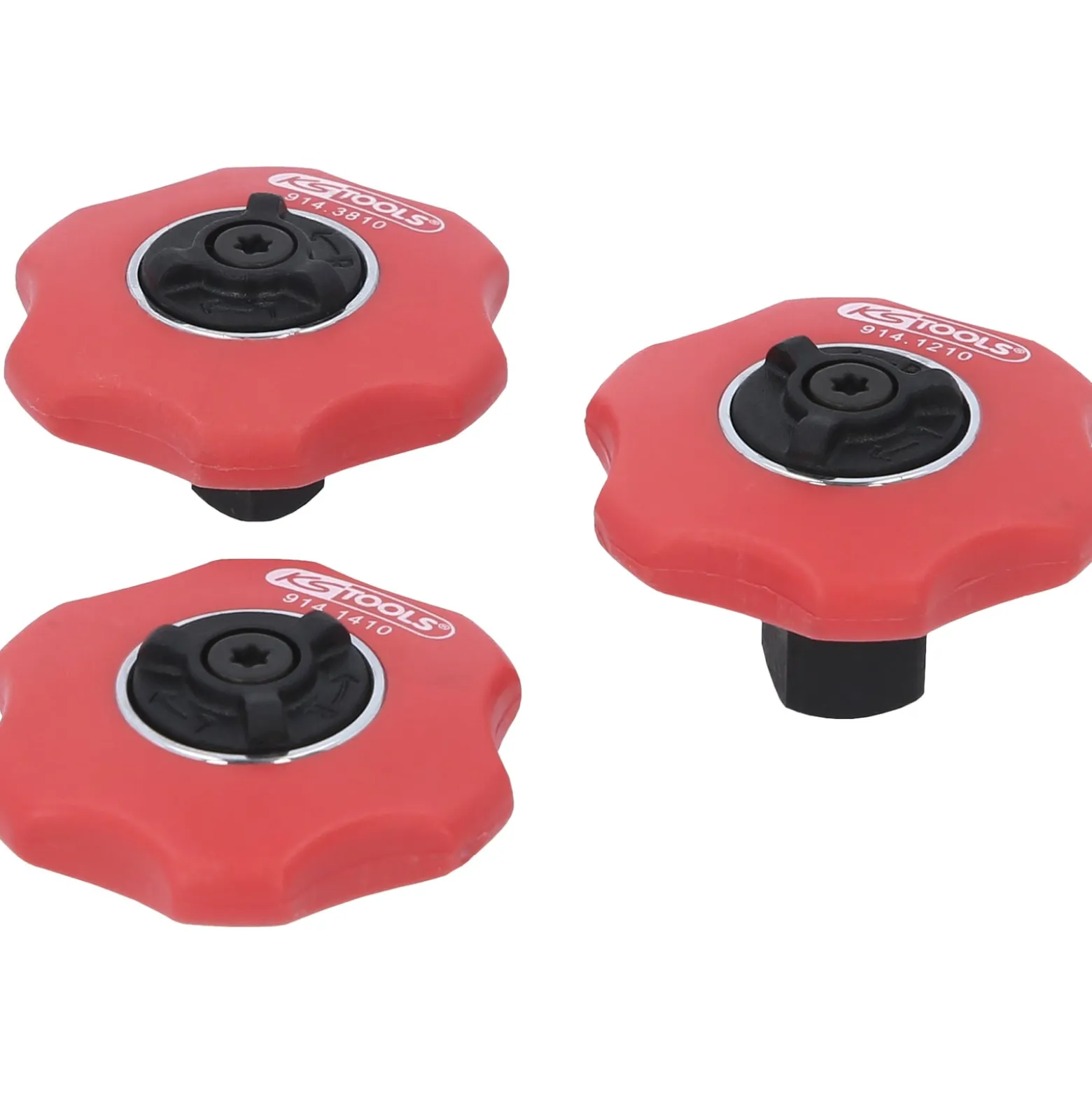 KS TOOLS Mini-Hand-Umschaltknarren-Satz 3tlg. 1/4"+3/8"+1/2" - 914.1215