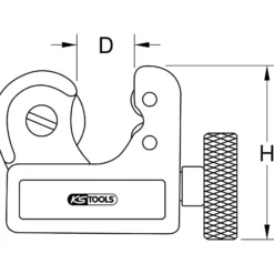 KS TOOLS Mini-Rohrabschneider 3 - 16 mm - 101.1000