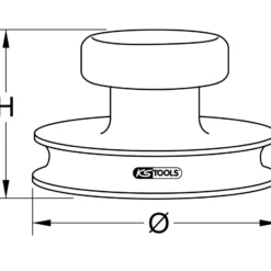 KS TOOLS Mini-Vakuum-Saugheber max 15kg Ø 80 mm - 140.1004